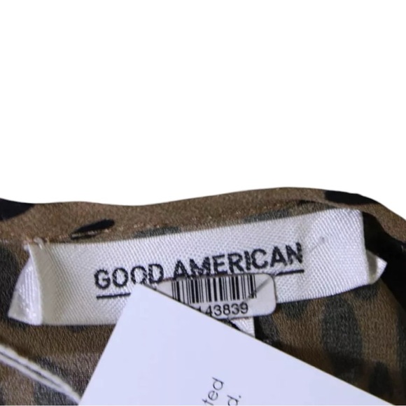 GOOD AMERICAN Leopard Keyhole Blouse | EUC!!🤎🖤🤎🖤 - Picture 11 of 15